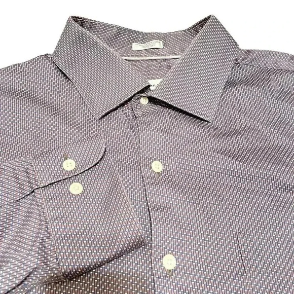 Peter Millar Geometric Purple Men’s XXL Long Sleeve Button Front Shirt - Picture 1 of 13